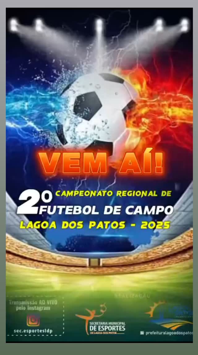 Está chegando o dia!!! 2º Campeonato Regional de Futebol de Campo