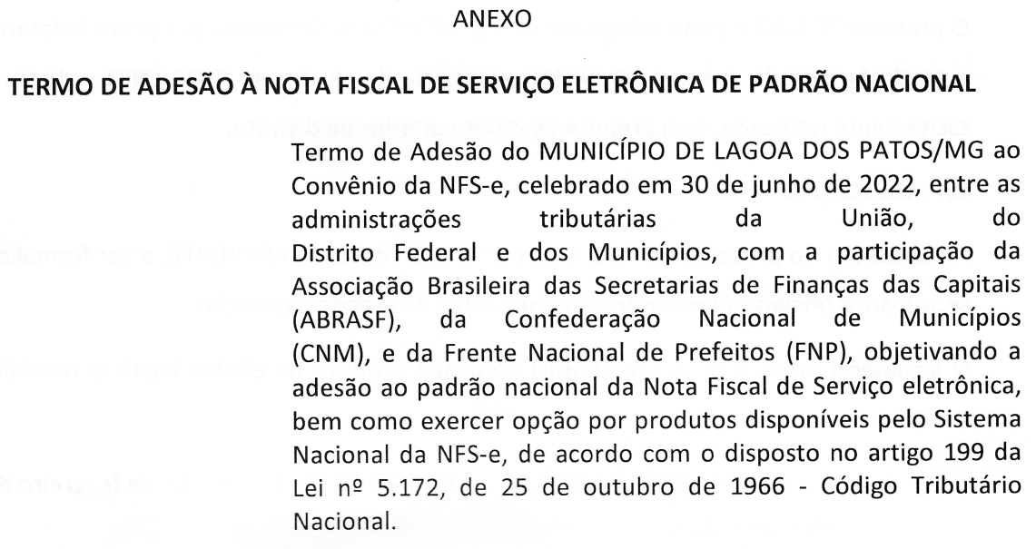 Termo de Adesão pelo formulário no Portal NFS-e à Receita Federal