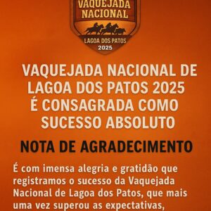 Vaquejada Nacional de Lagoa dos Patos 2025 é consagrada como sucesso absoluto