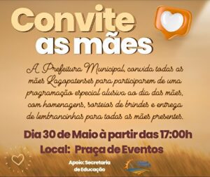 Convite às Mães Lagopatenses para Celebração do Dia das Mães