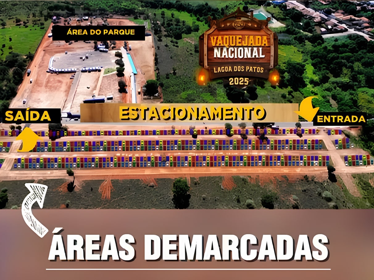 Estacionamento Livre em Frente ao Parque Pedro Pereira Durães: Comodidade e Organização para Todos os Visitantes – Vaquejada de Lagoa dos Patos MG 2025