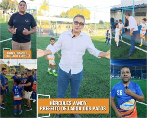 Lagoa dos Patos – MG celebra a abertura do Torneio Municipal de Futebol Society com a inauguração do campo de grama sintética