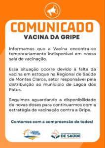 Vacina da Gripe Temporariamente Indisponível em Lagoa dos Patos – MG