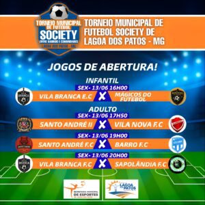 Vai Começar! Torneio Municipal de Futebol Society agita Lagoa dos Patos – MG a partir desta sexta-feira